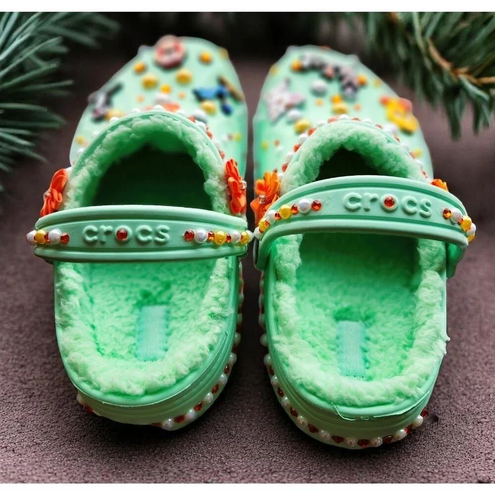 Shoes Sandals Clog Girls Mint Green (Size J3) Bugs‎ Bunny Custom Made